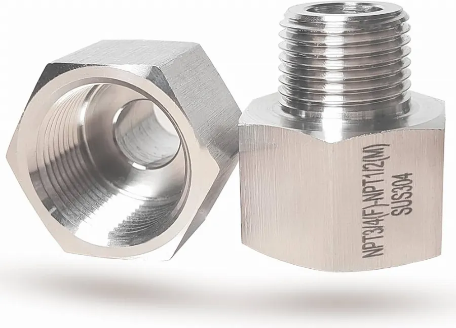 Reducción 3/4 FNPT x 1/2 MNPT acero inox