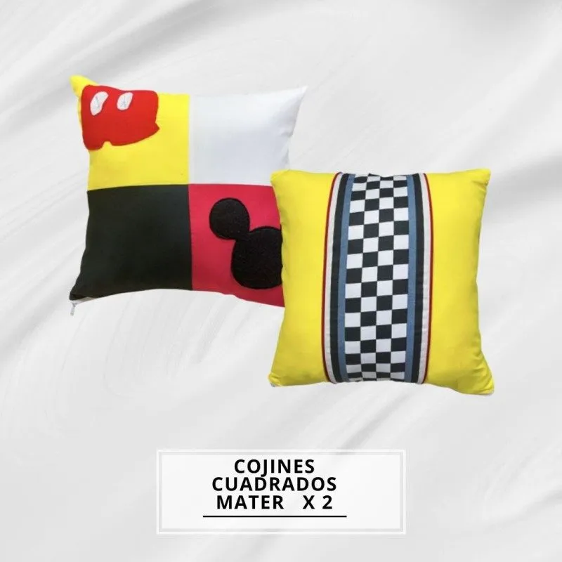 Funda Cojín Cuadrado X2 MATER