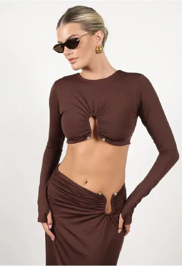Falda cargo y blusas 2132A